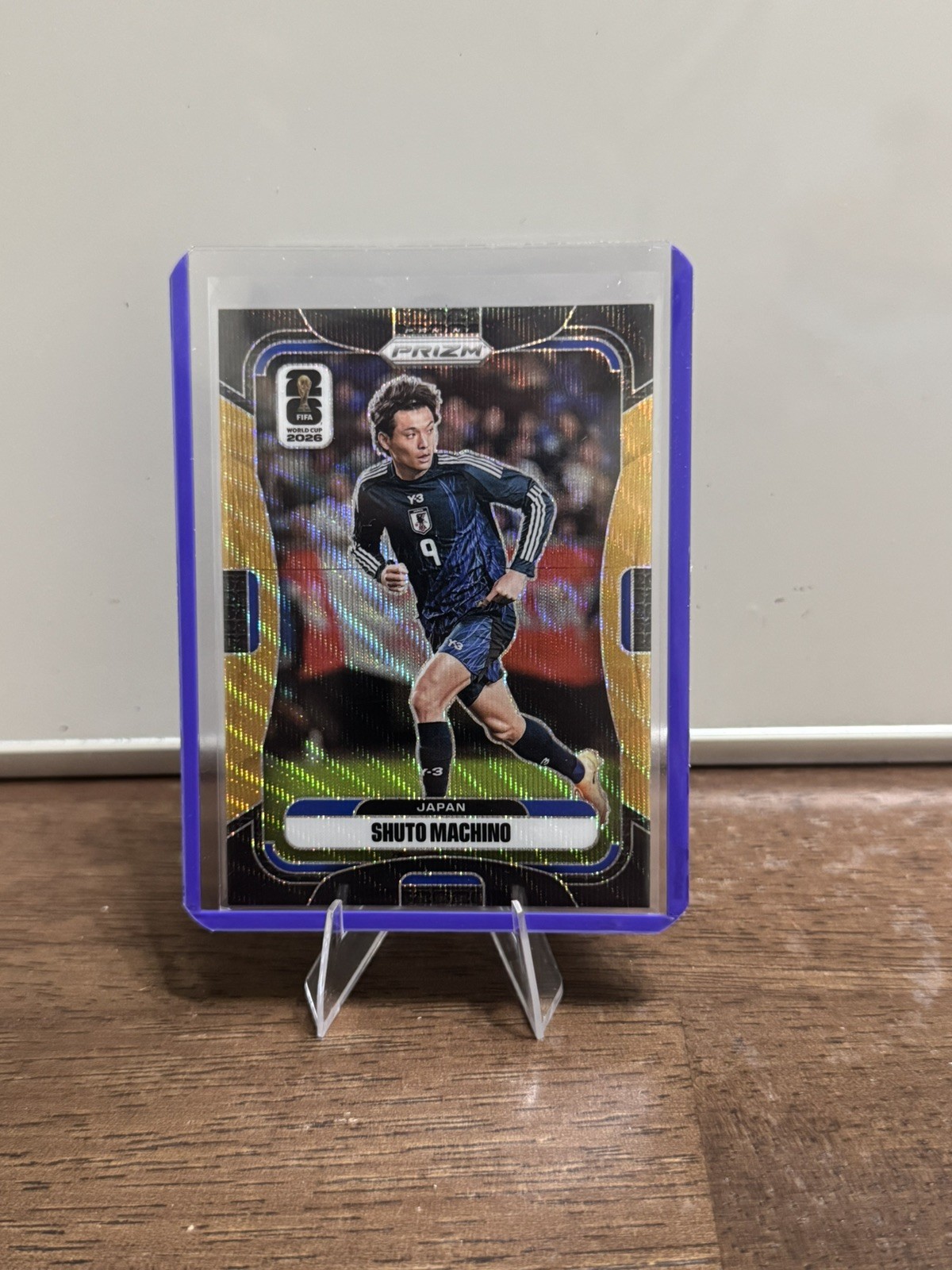 2026 Panini Prizm World Cup Prizm Black & Gold Wave Shuto Machino Japan /8 SSP