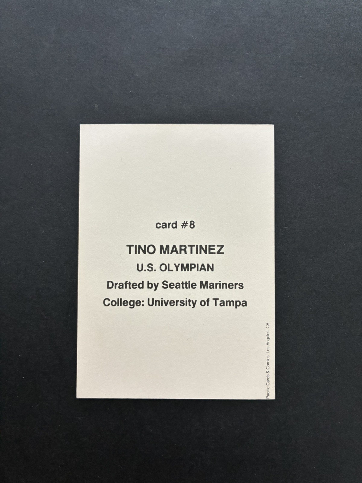 1988 Pacific Cards Tino Martinez #8 TEAM USA Oddball RARE!