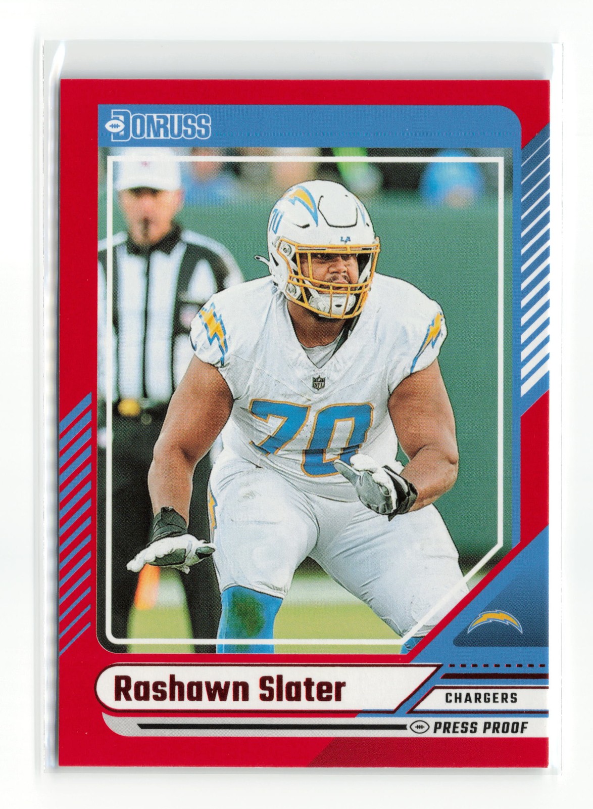2024 PANINI DONRUSS RASHAWN SLATER #38 RED PRESS PROOF CHARGERS