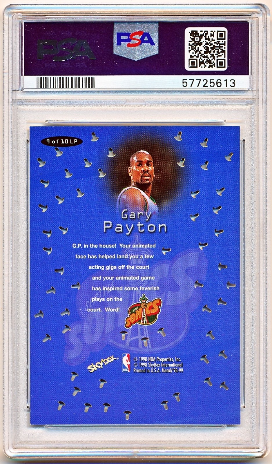 1998-99 Metal Universe Gary Payton Linchpins #9 PSA 7 – POP 4