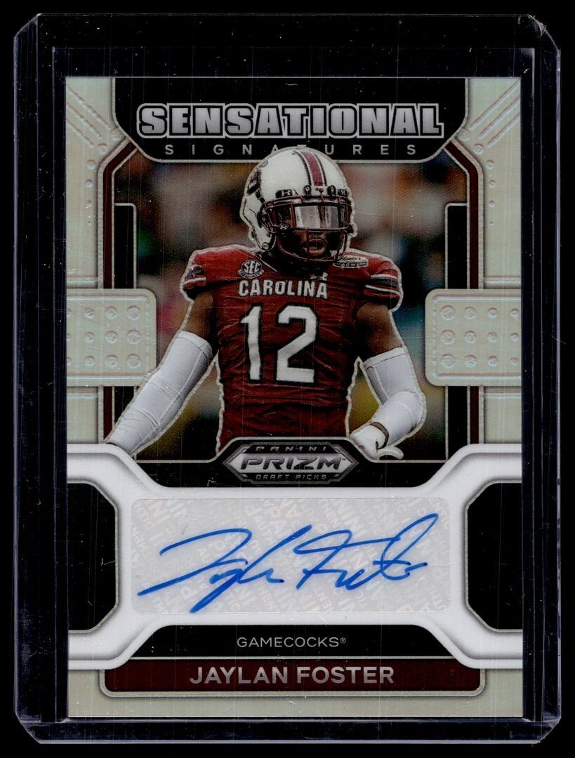 2022 PRIZM DRAFT SILVER SENSATIONAL AUTO JAYLAN FOSTER SOUTH CAROLINA