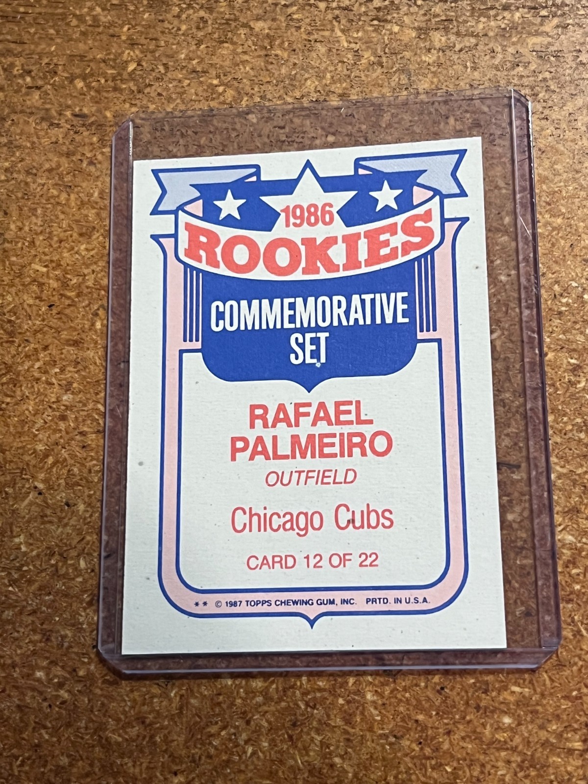 1986 Topps Baseball Glossy Rookies Commemorative Set # 12 Rafael Palmeiro