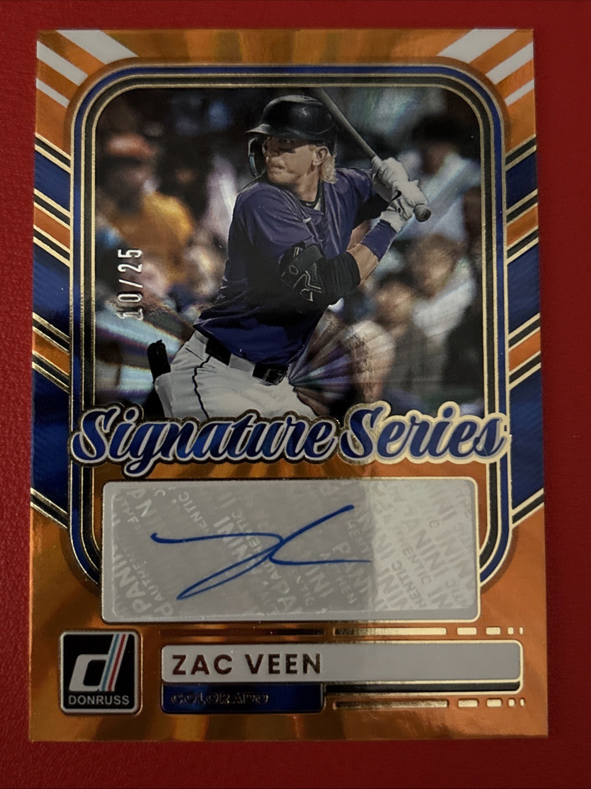 2026 Donruss Panini Zac Veen Orange /25 Auto