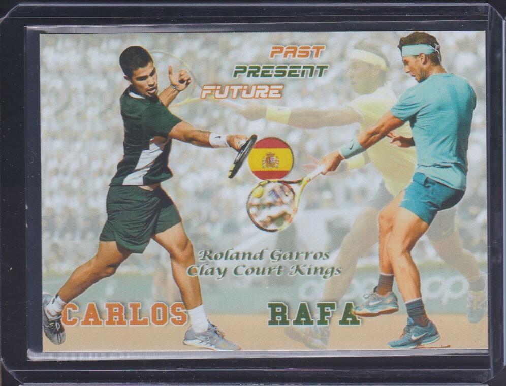 2022 CARLOS ALCARAZ/RAFA NADAL French Open Tennis card UNLIMITEDedition SPAIN