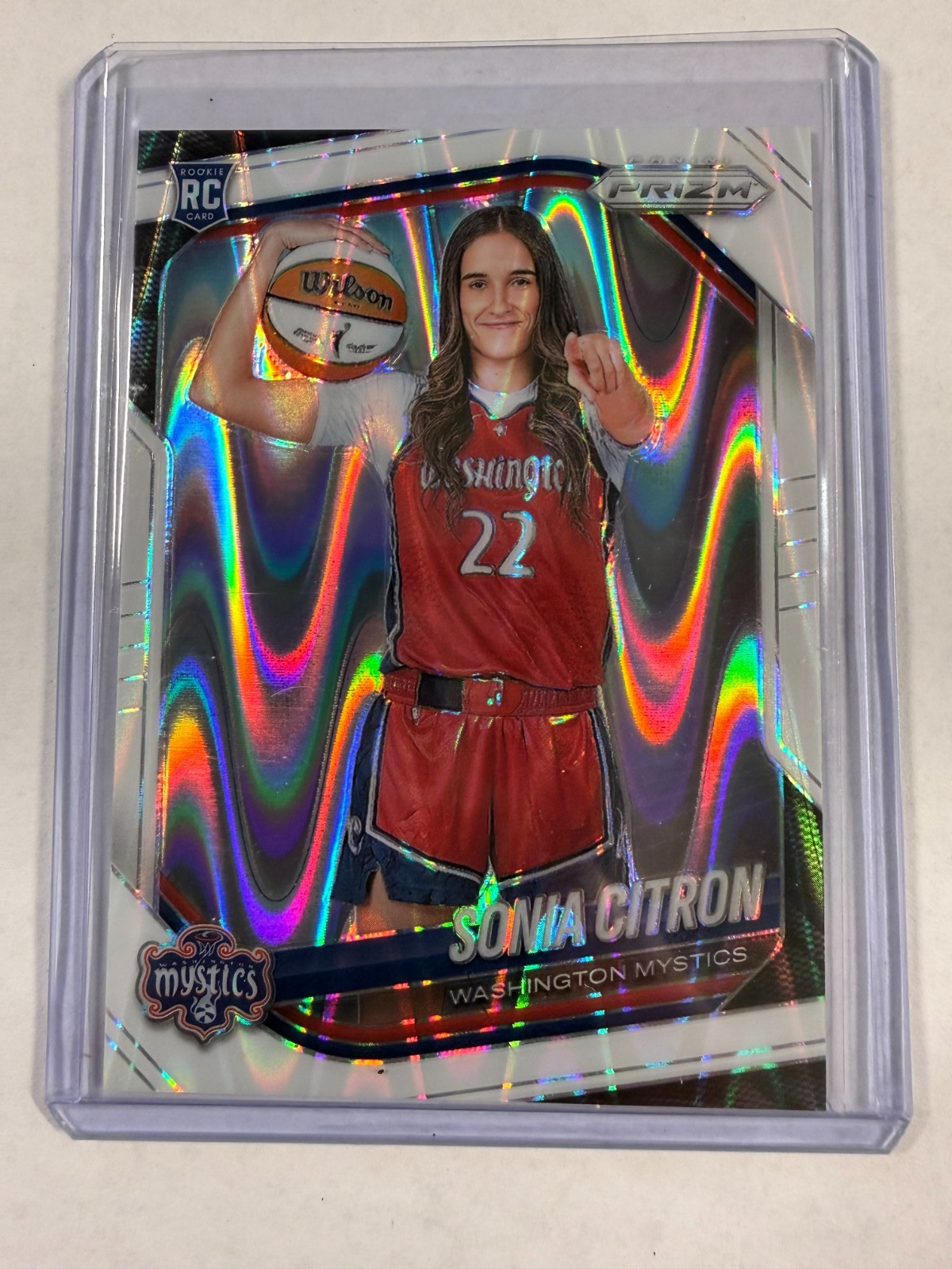 2025 Panini Prizm WNBA – Rookie Variation Sonia Citron #148 White Seismic Prizm