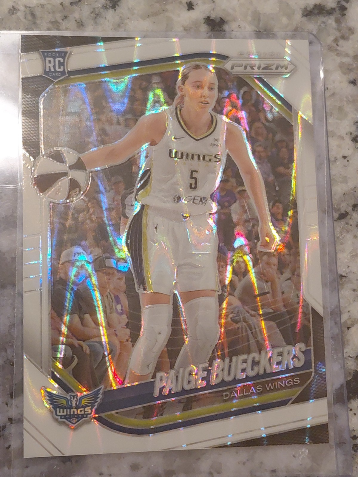 Panini 2025 Prizm White Seismic WNBA Paige Bueckers Rookie #5 Dallas Wings