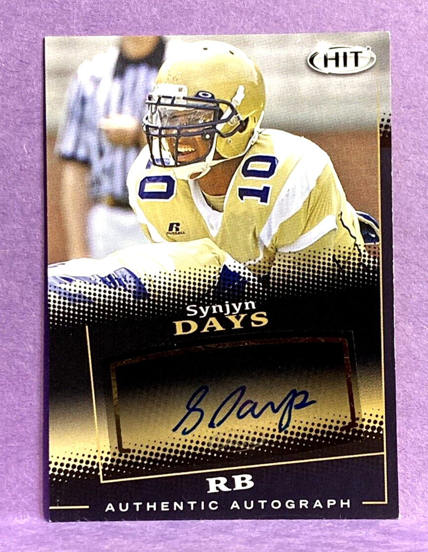 2015 Sage Hit SYNJYN DAYS Rookie Autograph Card #A30 Georgia Tech