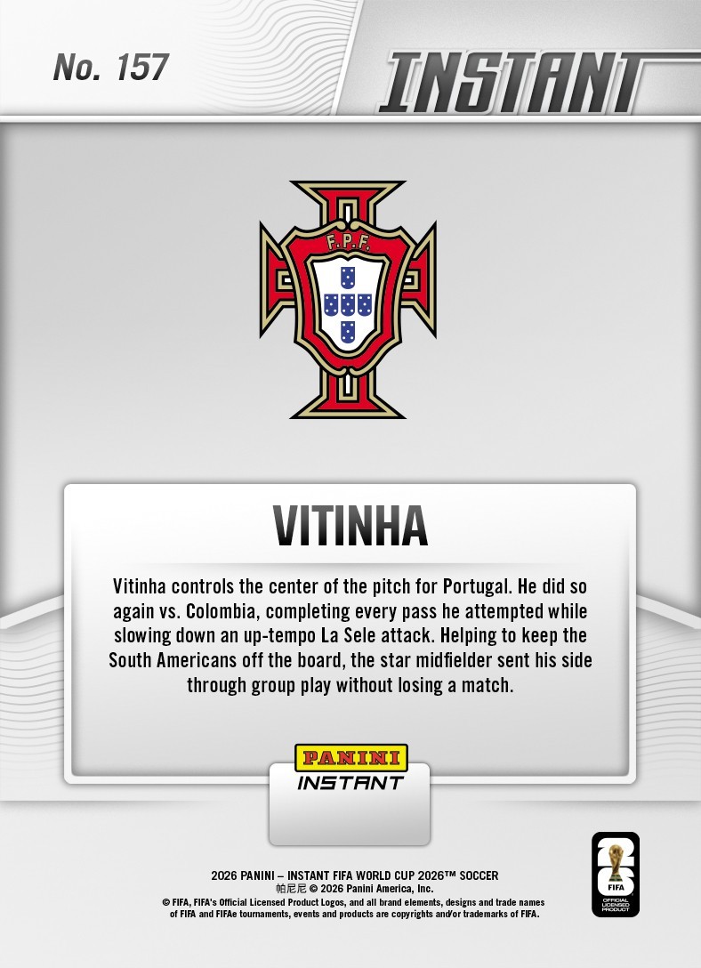 2026 Panini Instant FIFA World Cup #157 Vitinha Portugal PRESALE