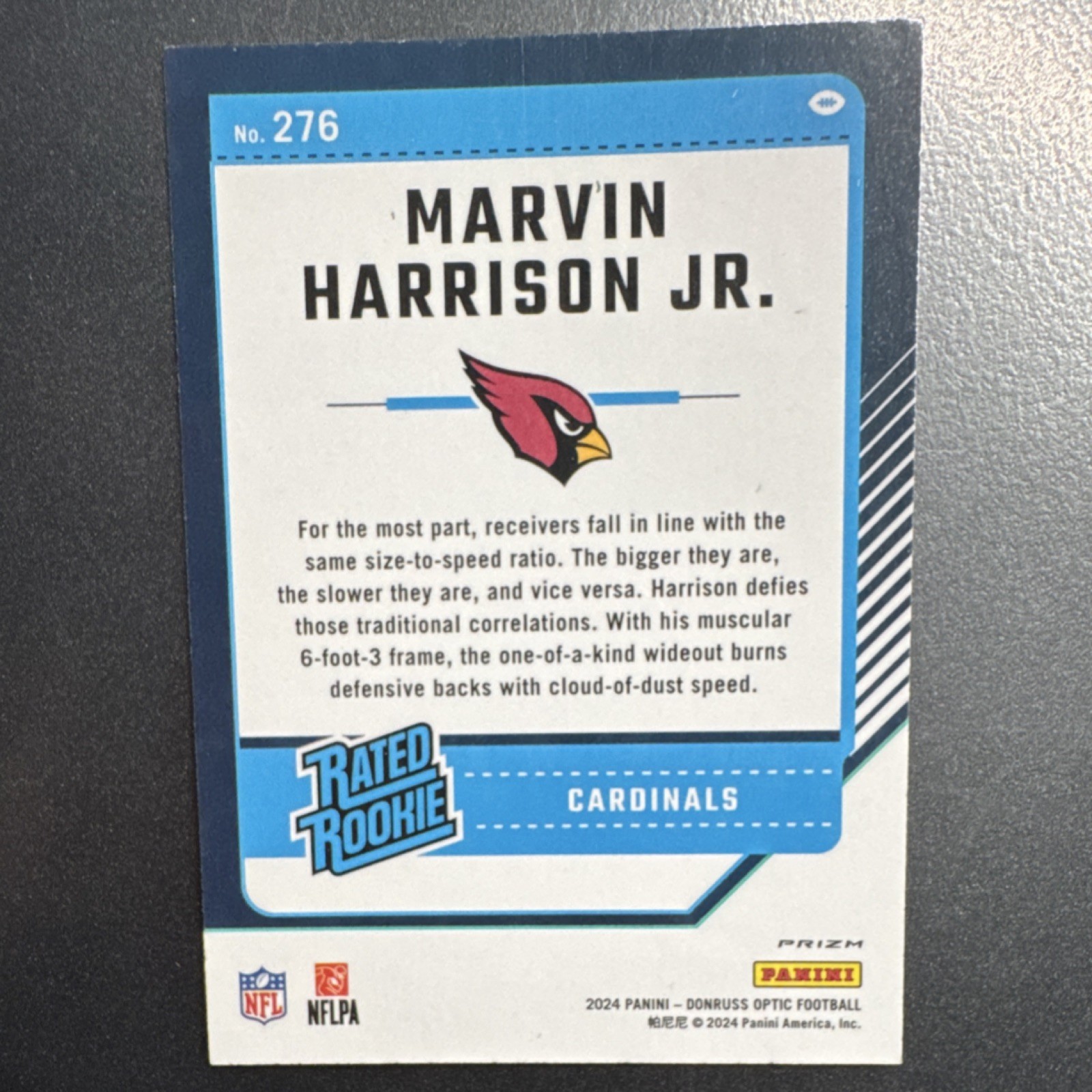 2024 Panini Donruss Optic Rated Rookie Green Velocity Prizm Marvin Harrison Jr.…