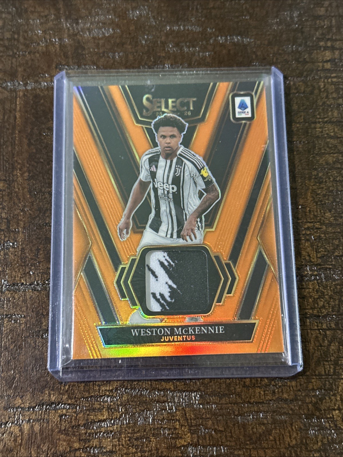 Weston McKennie 2025 Panini Select Serie A #SW-WM Orange Swatches Patch 37/49