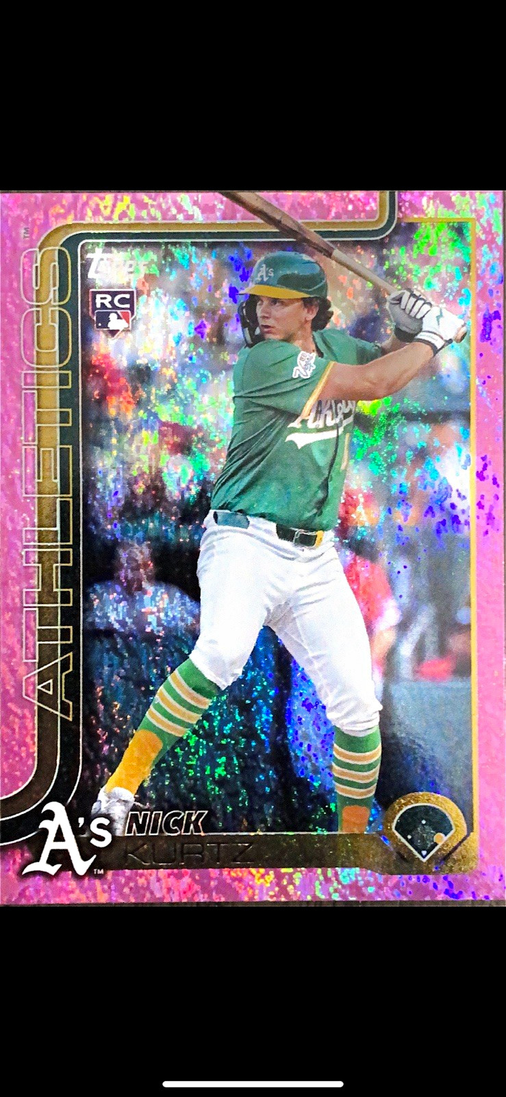 Topps Update Series 2025 Nick Kurtz Oakland Athletics #US201 RC Pink Hoil