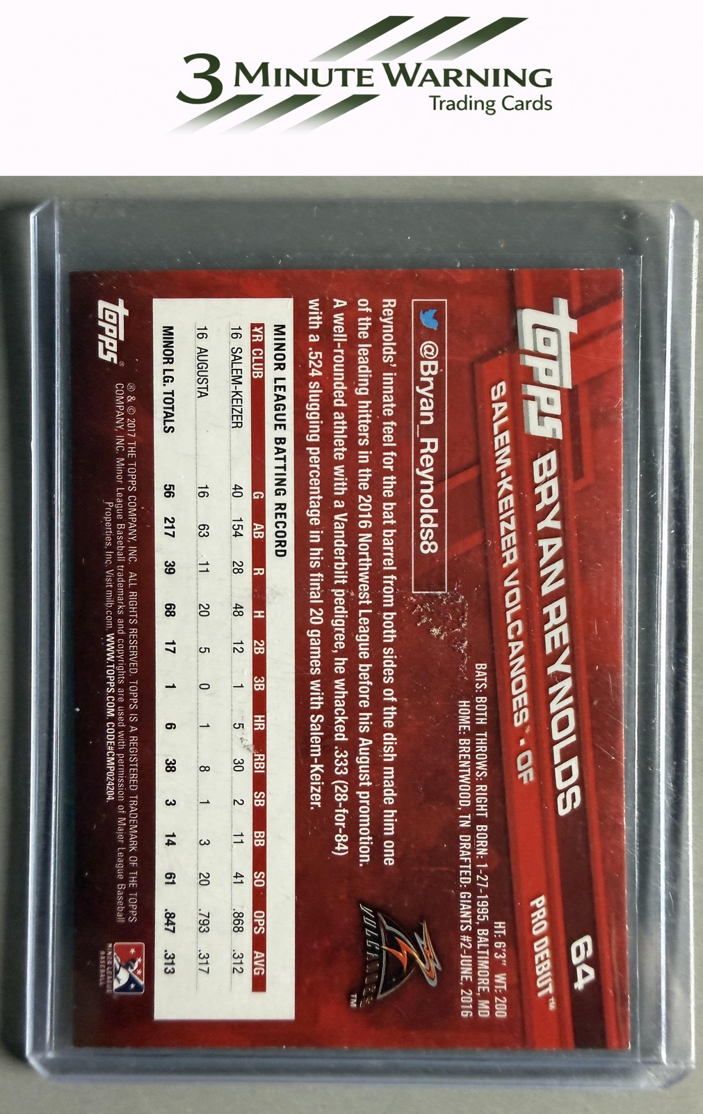 2017 Topps Pro Debut #64 Bryan Reynolds