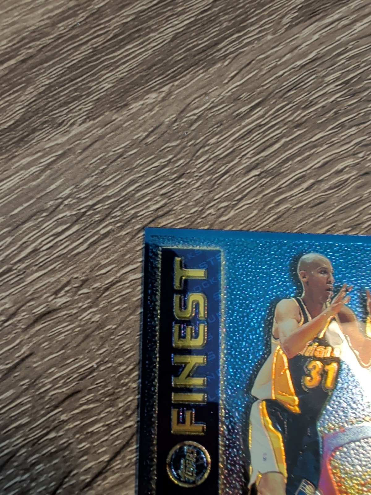 1995-96 Topps Finest Reggie Miller Mystery Borderless #M14 Pacers