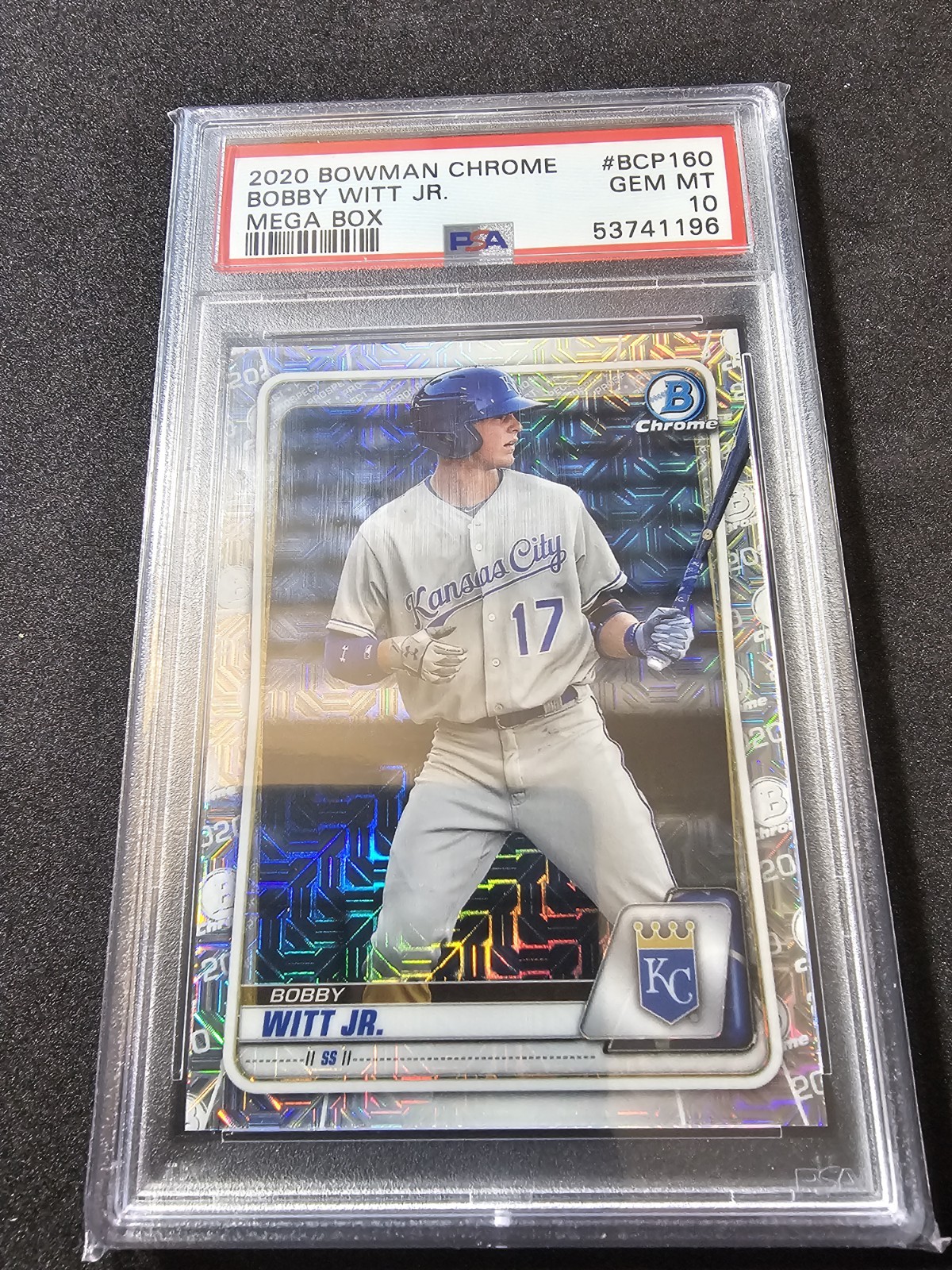 2020 Bowman Chrome #BCP160 Bobby Witt Jr Mega Box PSA 10