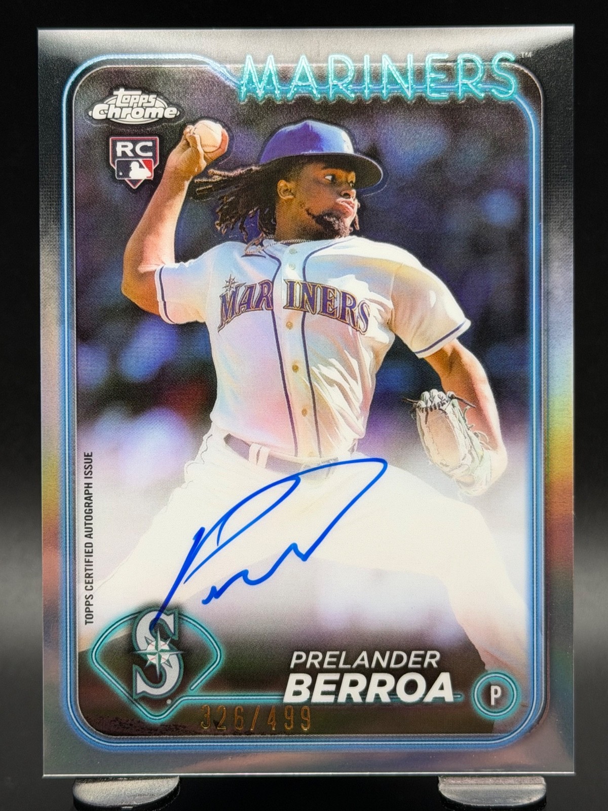 2024 Topps Chrome Prelander Berroa Rookie Auto Seattle Mariners RA-PB /499