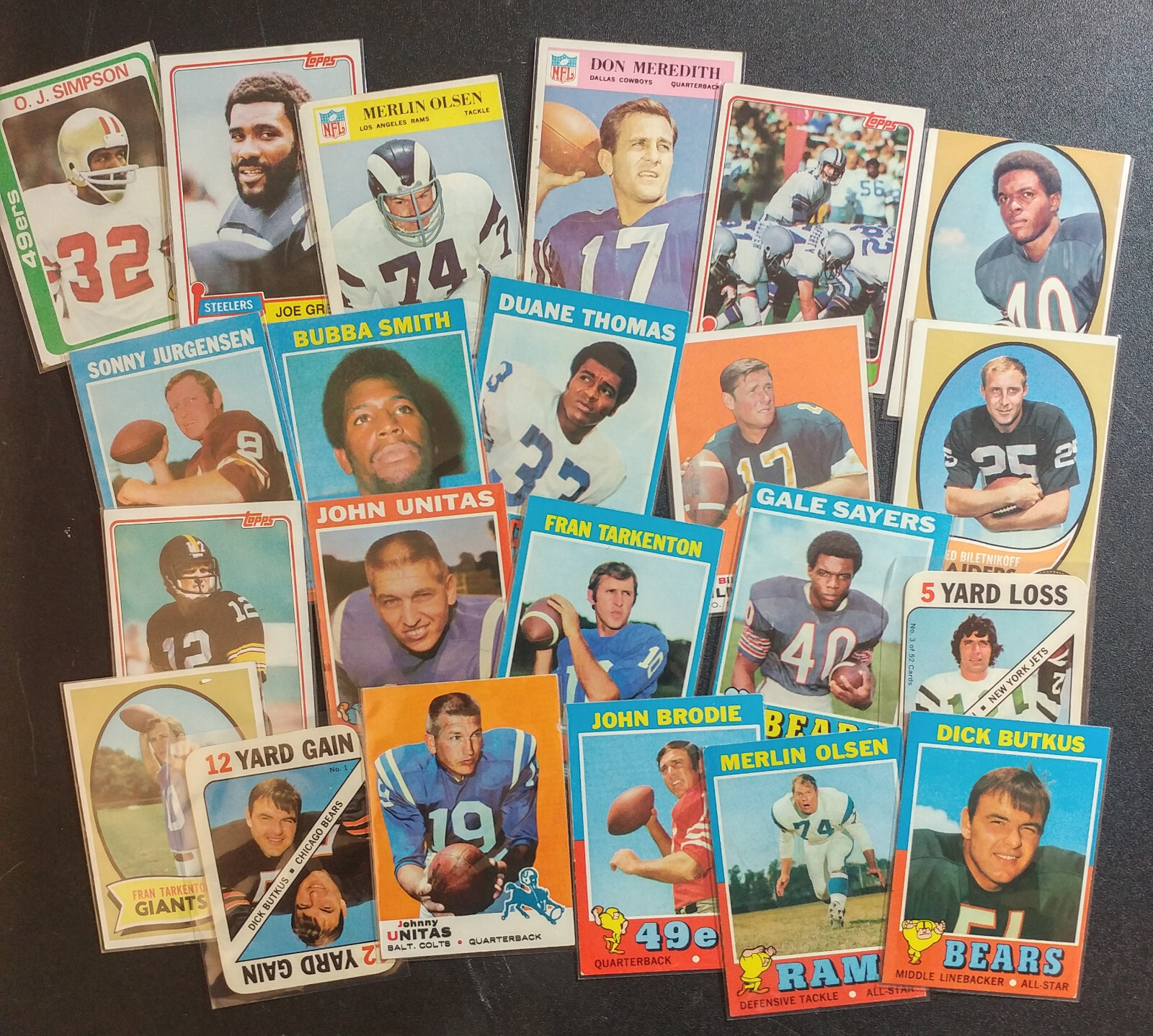 Football Cards – Various years and stars