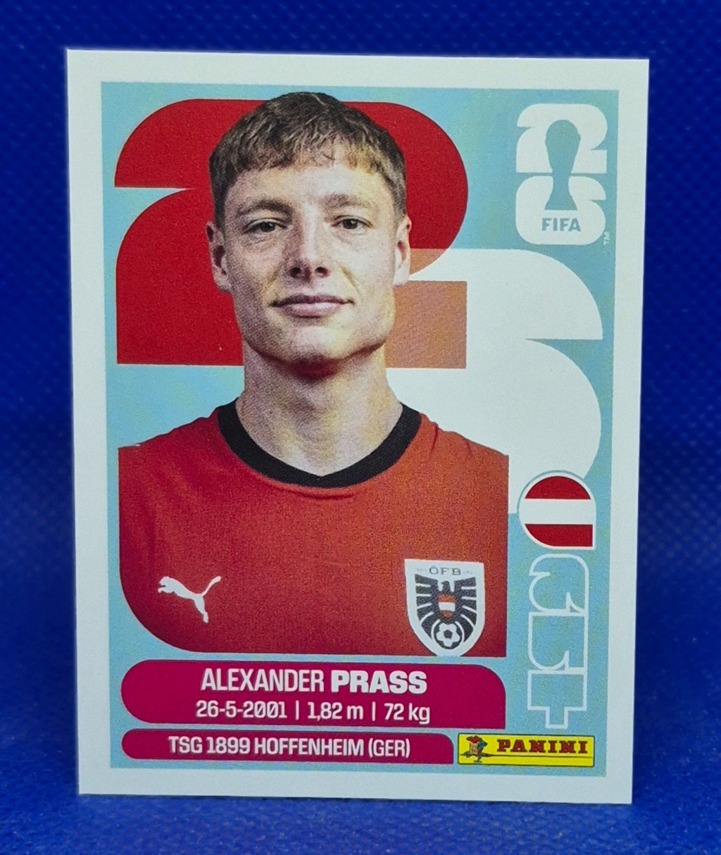 2026 Panini FIFA World Cup Sticker Alexander Prass #AUT 9 – Austria