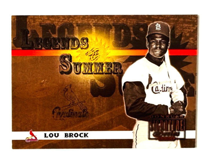 2003 Donruss Signature Series Lou Brock Legends of Summer SP #/250 Cardinals!