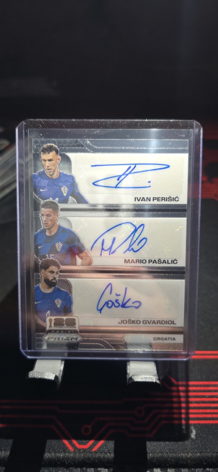 2026 Panini Prizm World Cup Croatia Triple Auto Perisic Pasalic Gvardiol