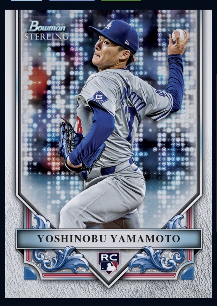 2024 TOPPS Bowman Sterling Rookie RC- YOSHINOBU YAMAMOTO (TOPPS Bunt DigitalCard