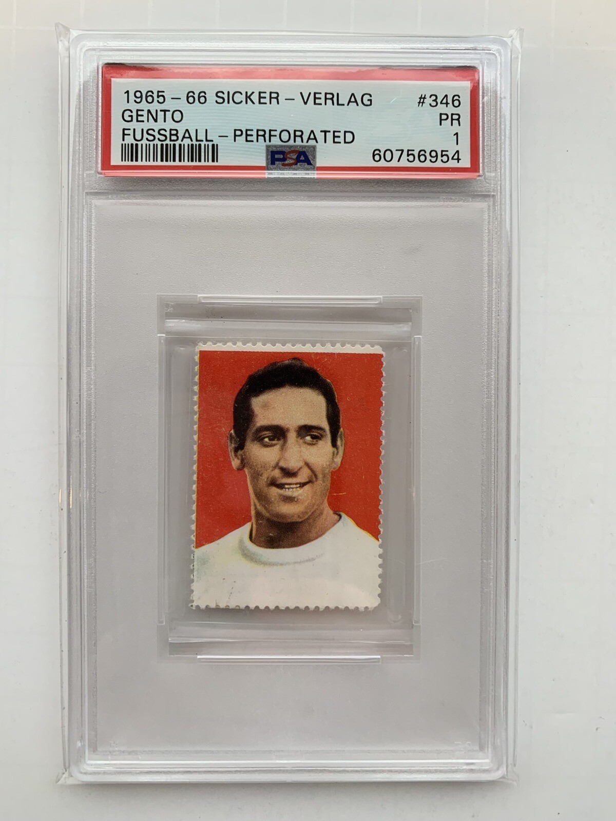 1965 Paco Gento Sicker-Verlag Fußball “Rare” PSA