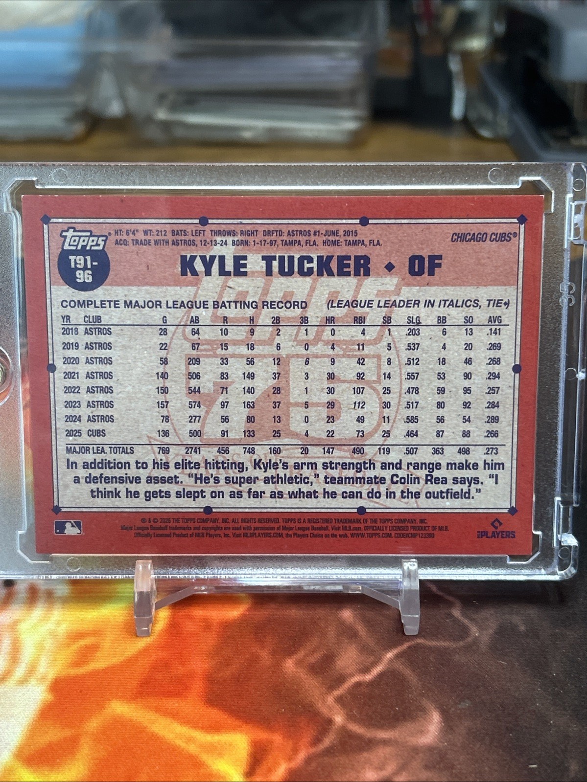 2026 Topps Series 1 – 1991 Topps Baseball Kyle Tucker #T91-96 Black Crackle /10