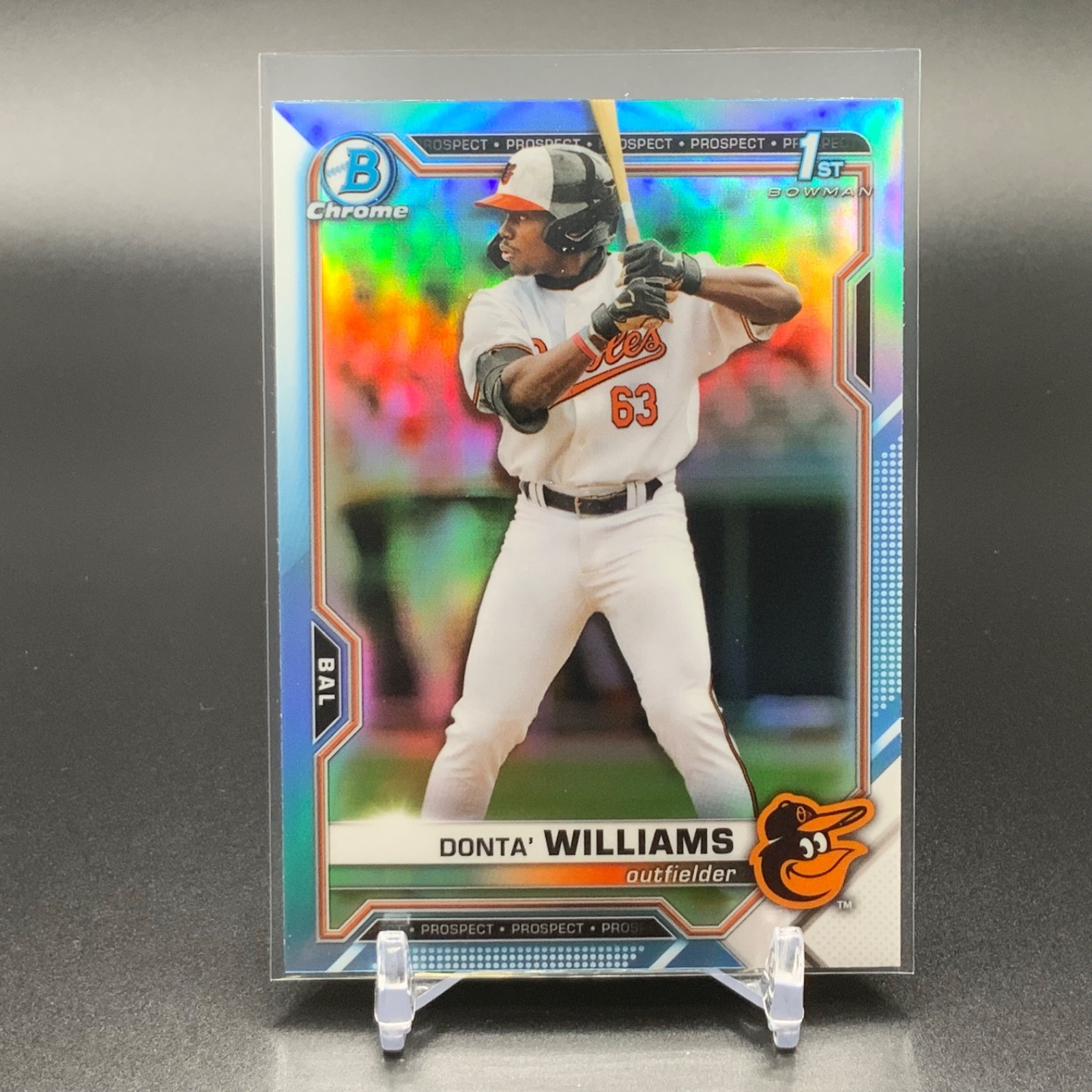 2021 Bowman Draft Chrome 1st Sky Blue Refractor Donta’ Williams 1 IYC6100