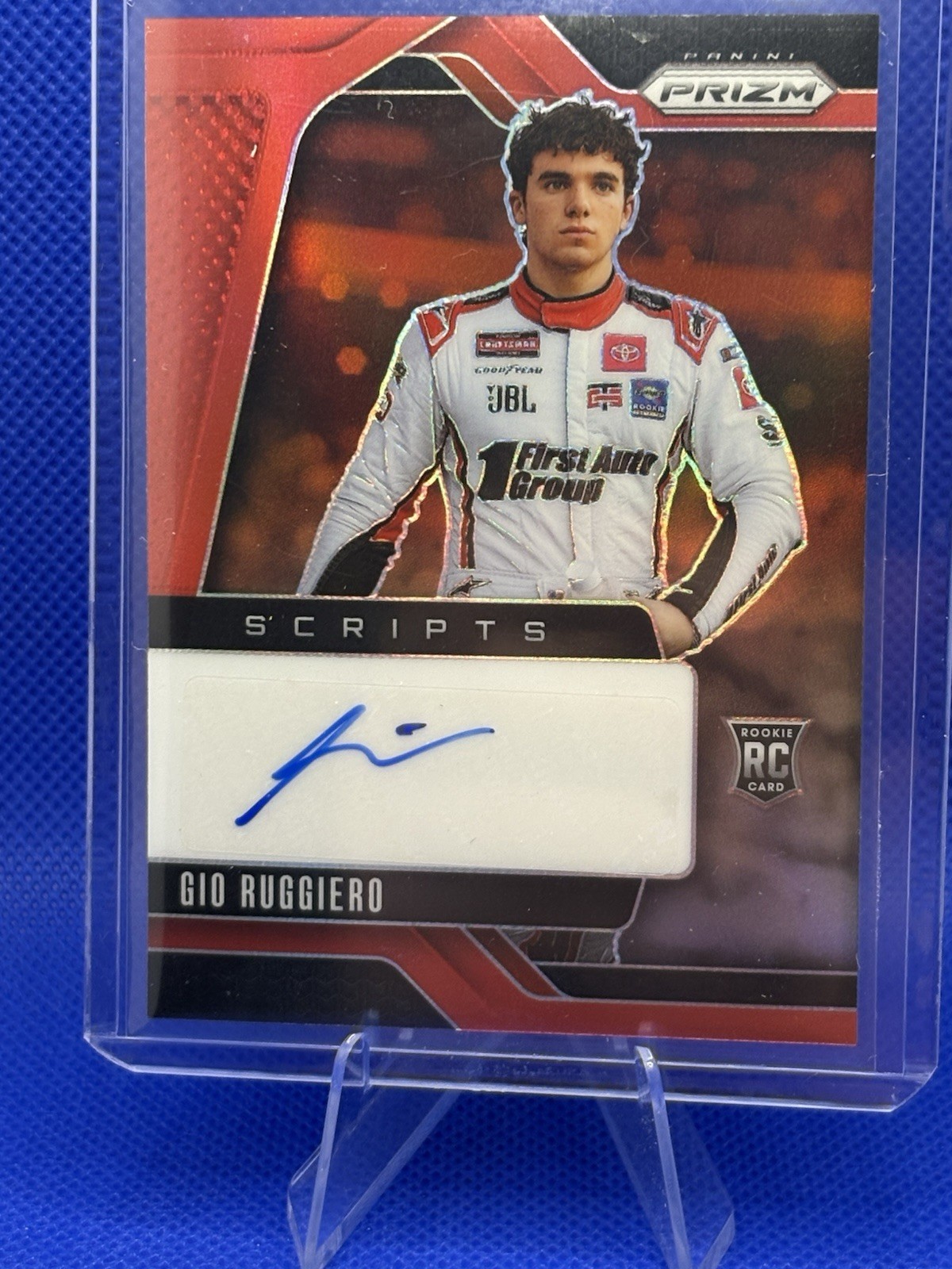 GIO RUGGIERO 2025 Red PRIZM RACING SCRIPTS ROOKIE AUTO /99 #S-GRG NASCAR Q2395