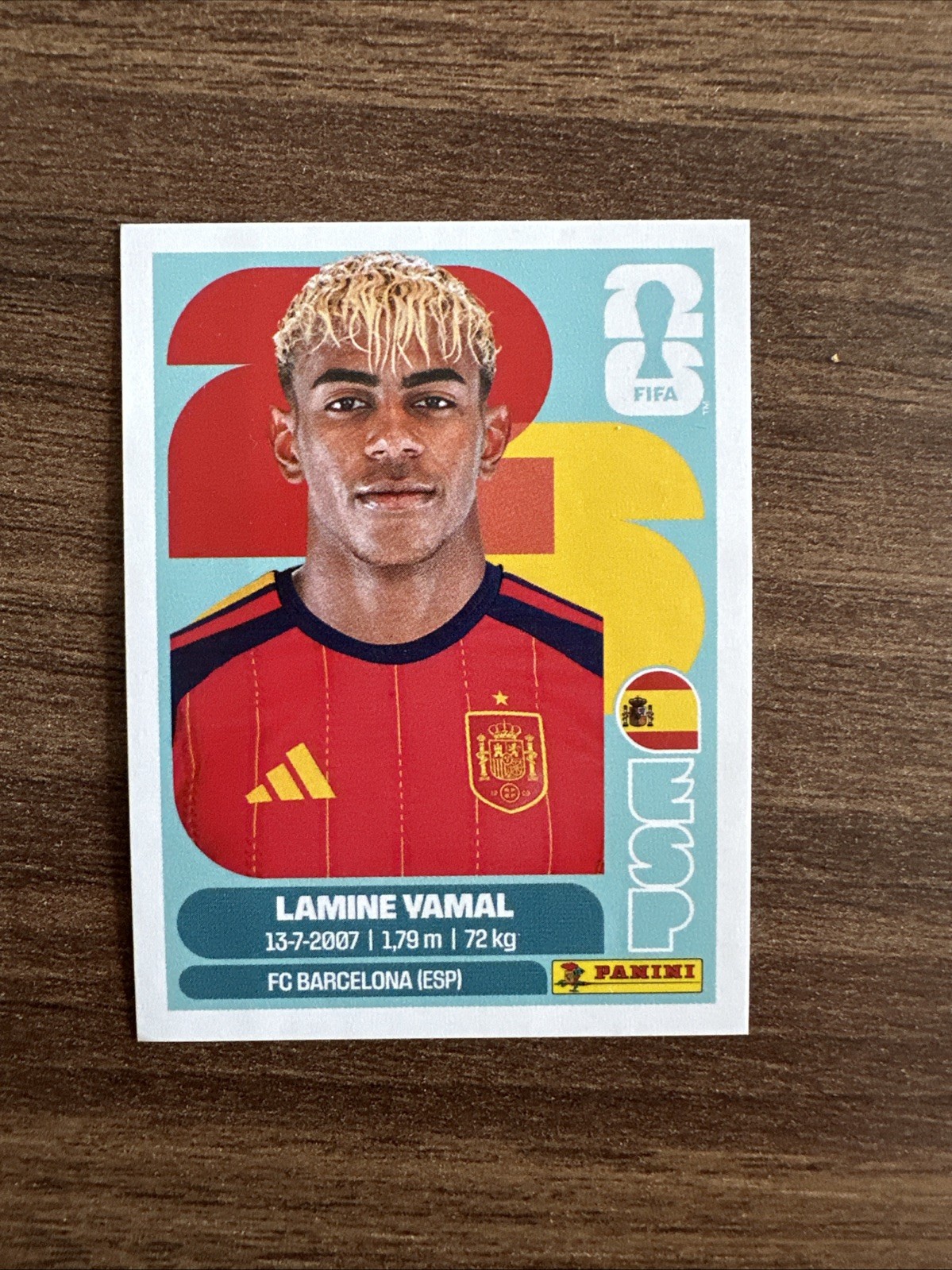 LAMINE YAMAL 2026 Panini FIFA World Cup Sticker Base White Rookie Esp15 M/NM