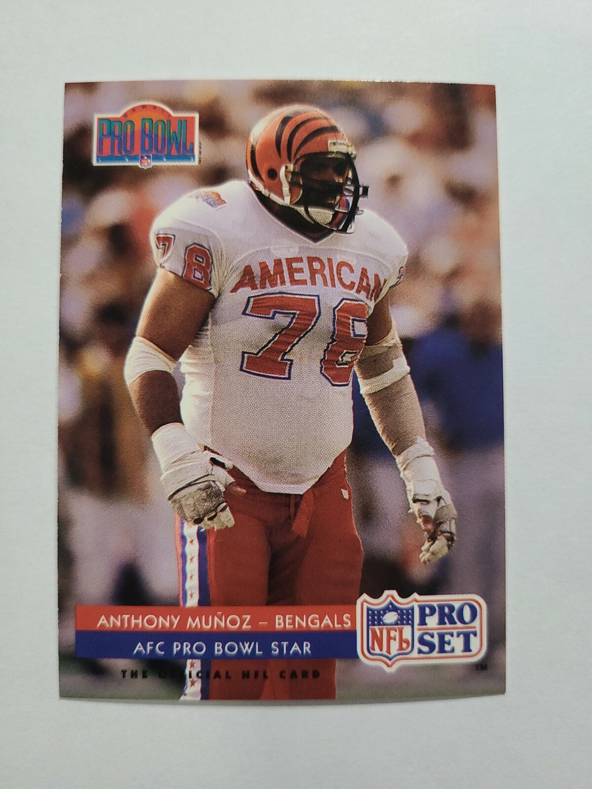 ANTHONY MUNOZ 1992 PRO SET FOOTBALL CARD # 391 E6100