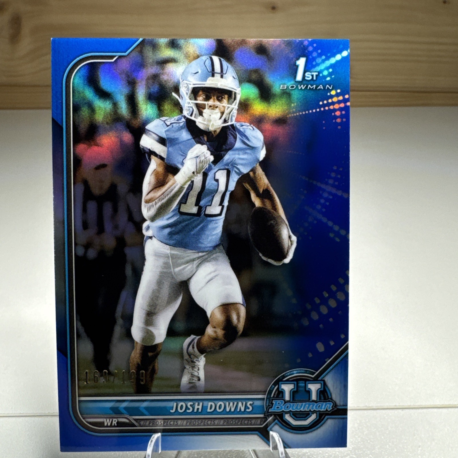 2021-22 Bowman 1st – Josh Downs Chrome Blue /199 TarHeels – Colts