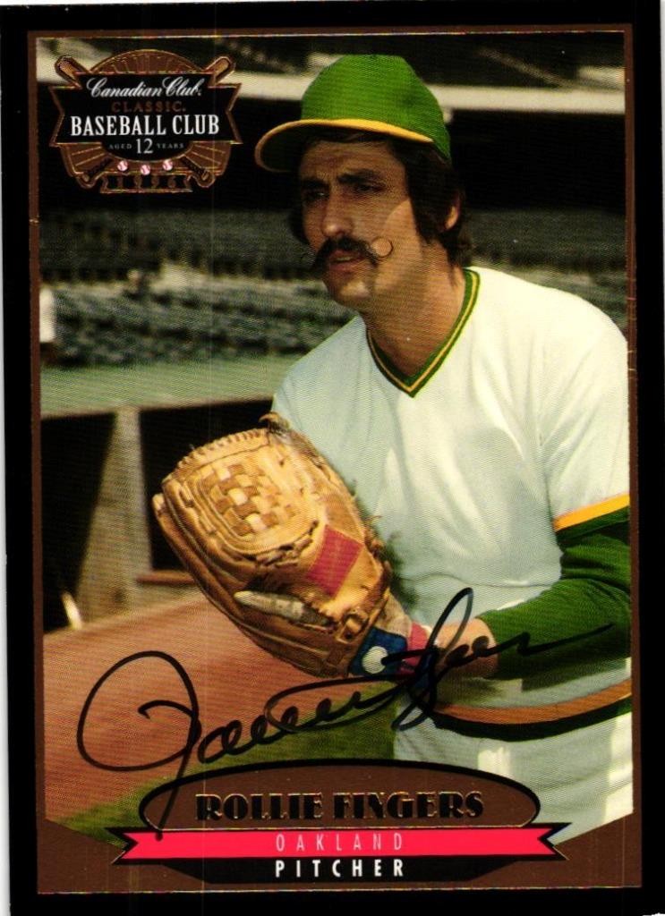 1996 Canadian Club Classic Autographed Card – Rollie Fingers (#6) Athletics