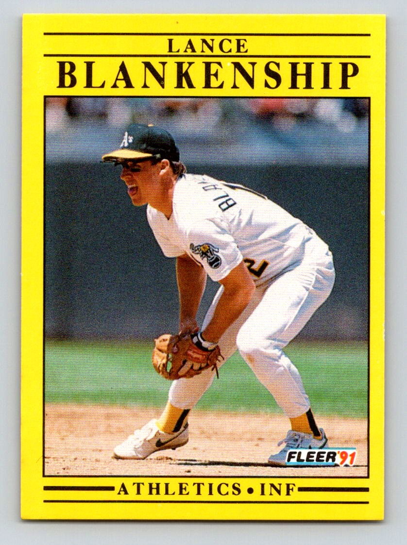 1991 Fleer #3 Lance Blankenship Oakland Athletics