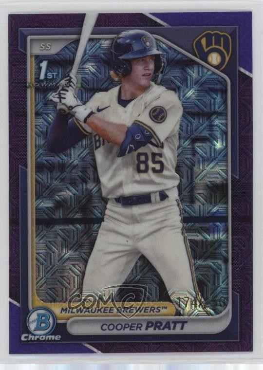 2024 Bowman Chrome Prospects Mega Box Purple Mojo Refractor Cooper Pratt 14lm