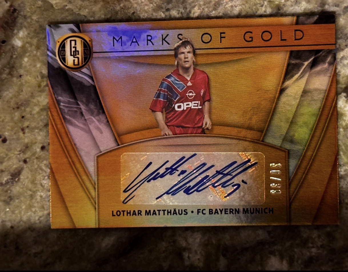 Lothar Matthäus FC Bayern Munich Marks of Gold Auto 30/39 rare topps Germany
