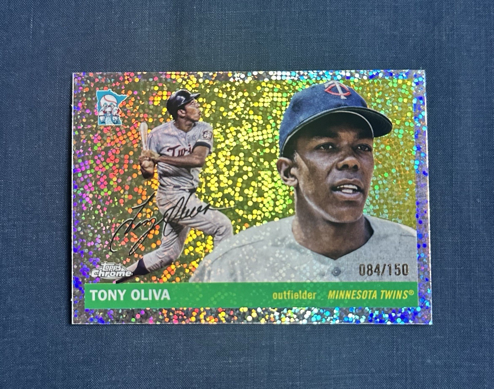 2025 Topps Chrome Platinum Anniversary Tony Oliva Speckle Refractor /150