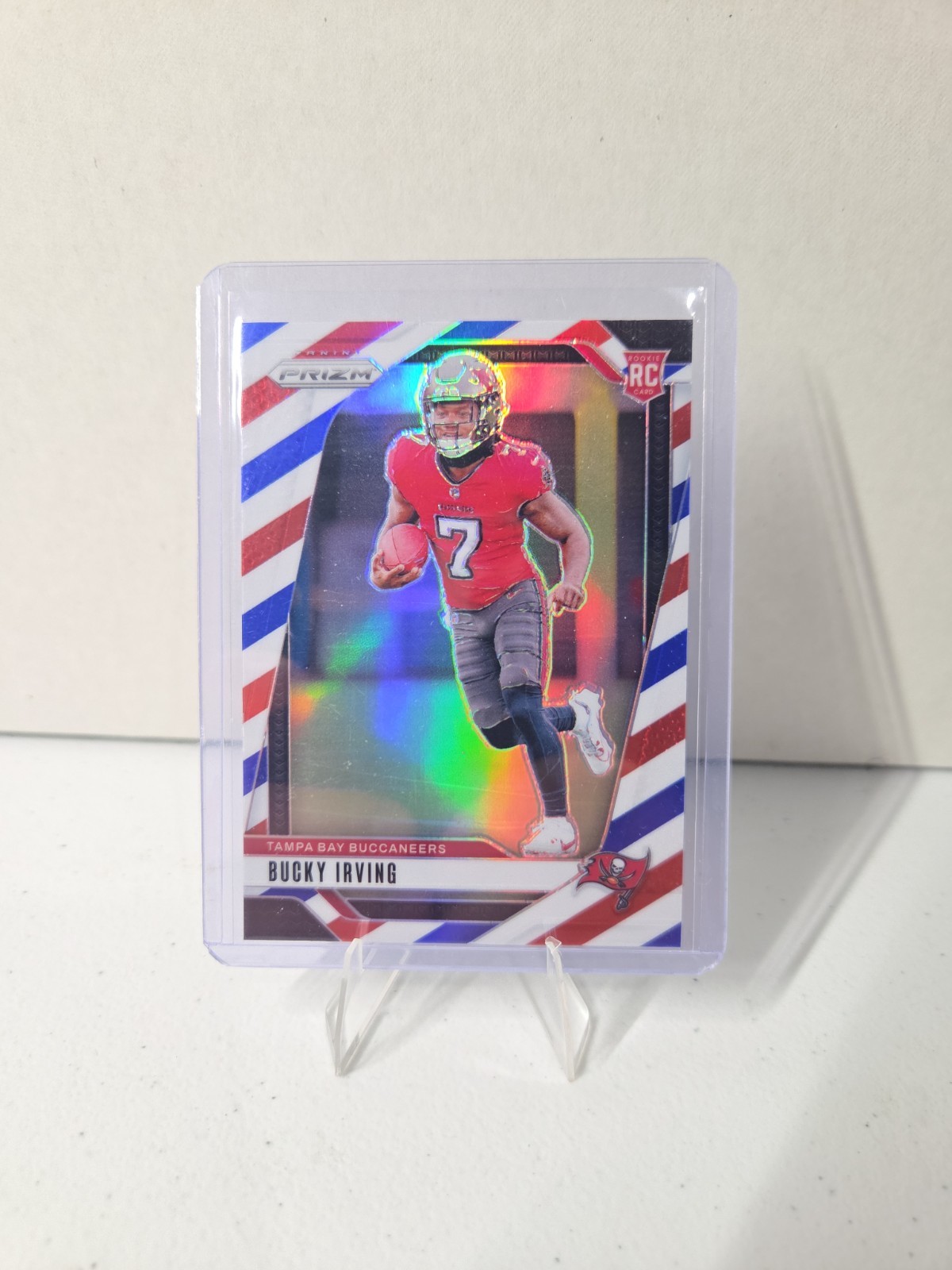 2024 Panini Prizm Rookies Bucky Irving #316 Red White Blue Prizm RC