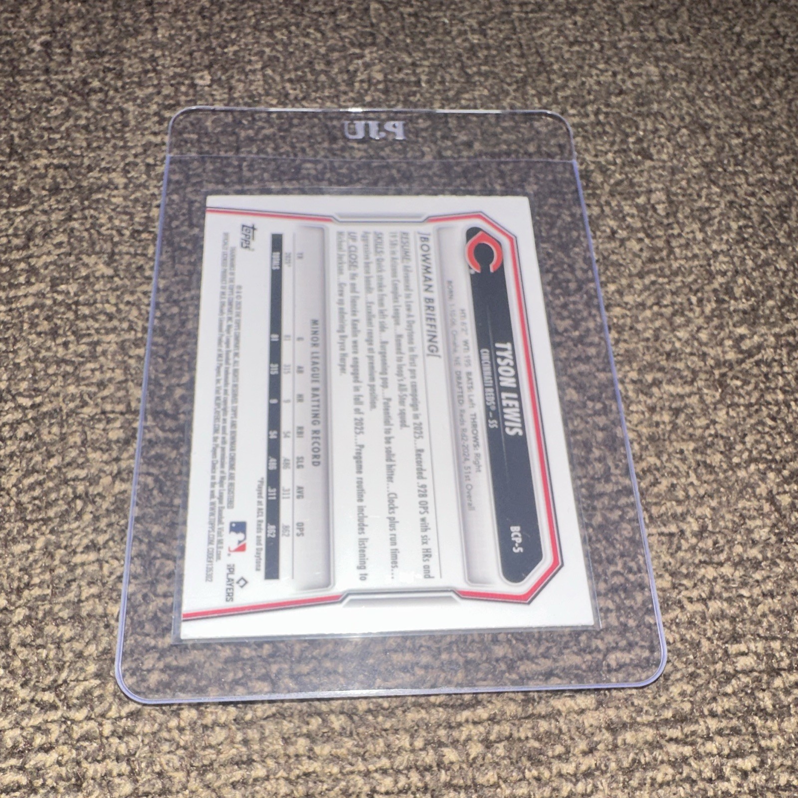 2026 Bowman Tyson Lewis Purple RayWave /250 #BCP-5