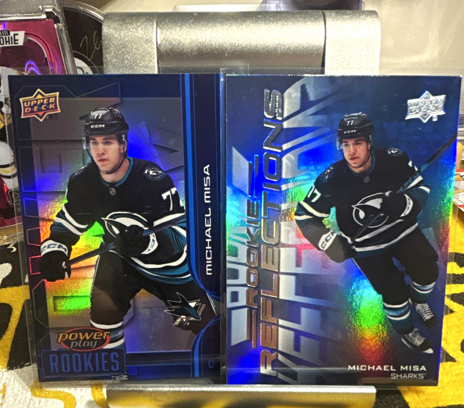 Upper Deck Extended Series Power Play Rookies Michael Misa PY-12 Rookie Sharks