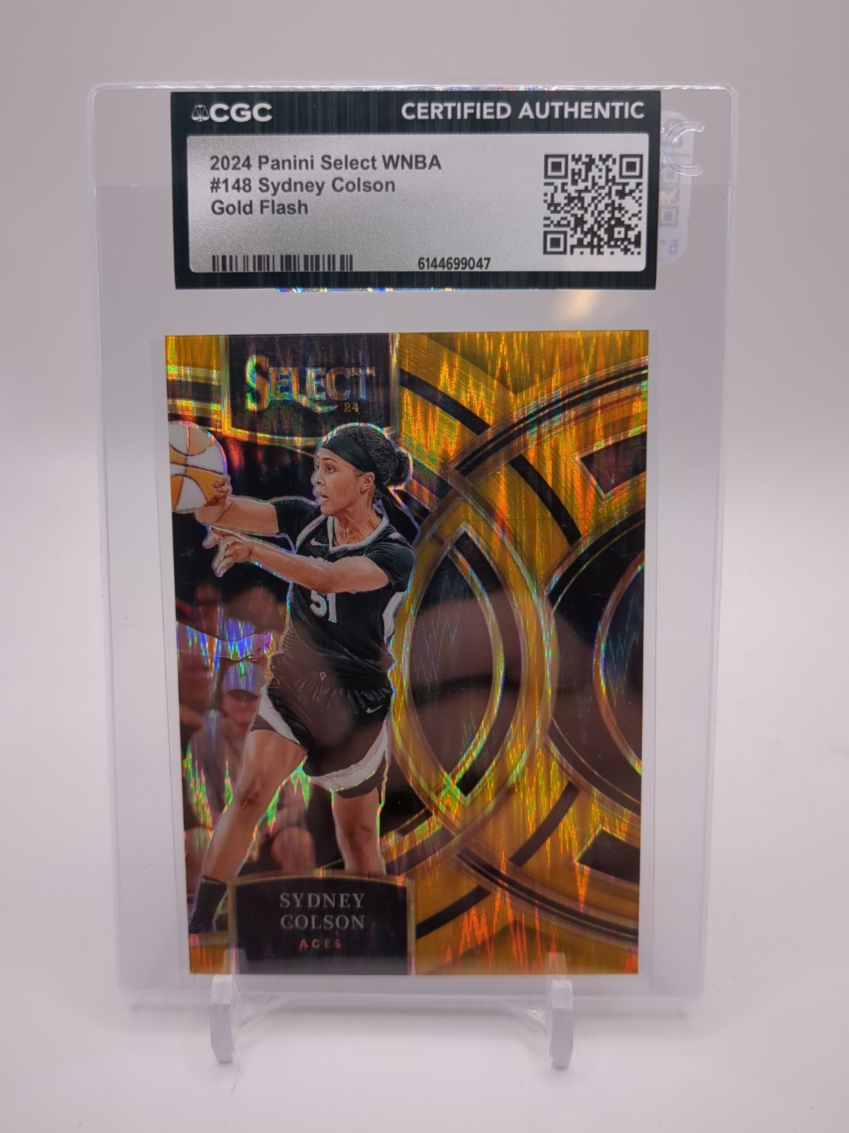 2024 Panini Select WNBA Premier Level Sydney Colson #148 Gold Flash Prizm /10