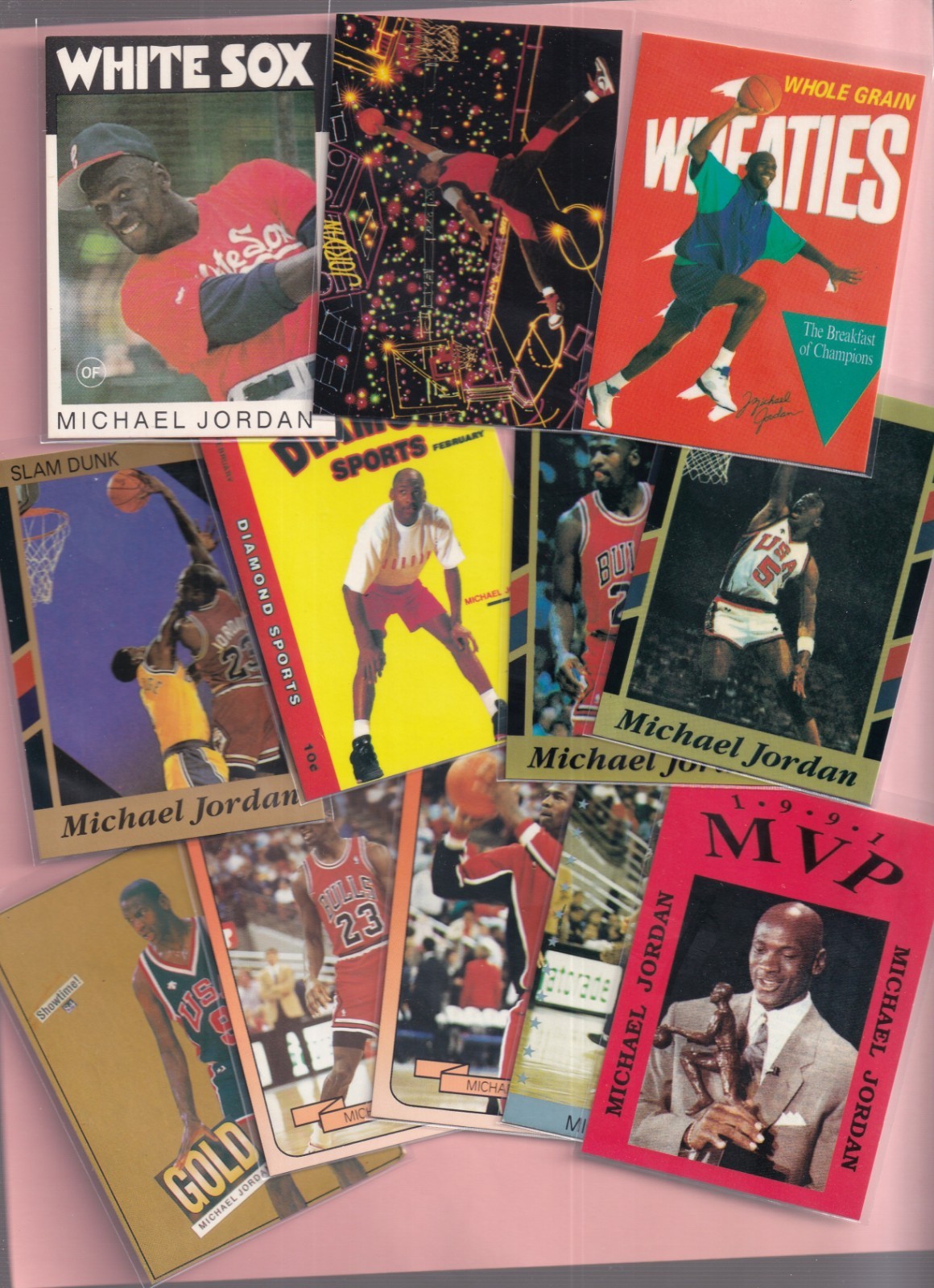 (33) – Michael Jordan 1990’s Broder / Wheaties Basketball Cards HOF Bulls