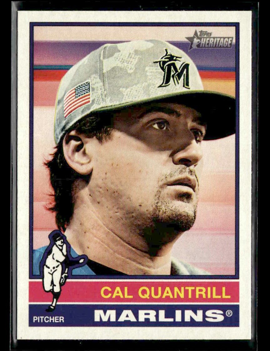 2025 Topps Heritage Cal Quantrill #501 Miami Marlins