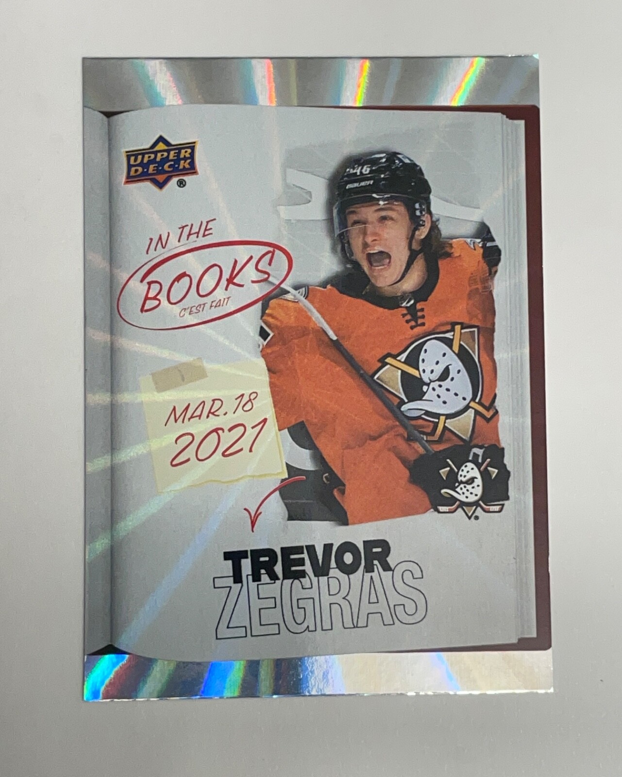 2024-25 Upper Deck Tim Hortons ROOKIES In the Books #ITB5 Trevor Zegras