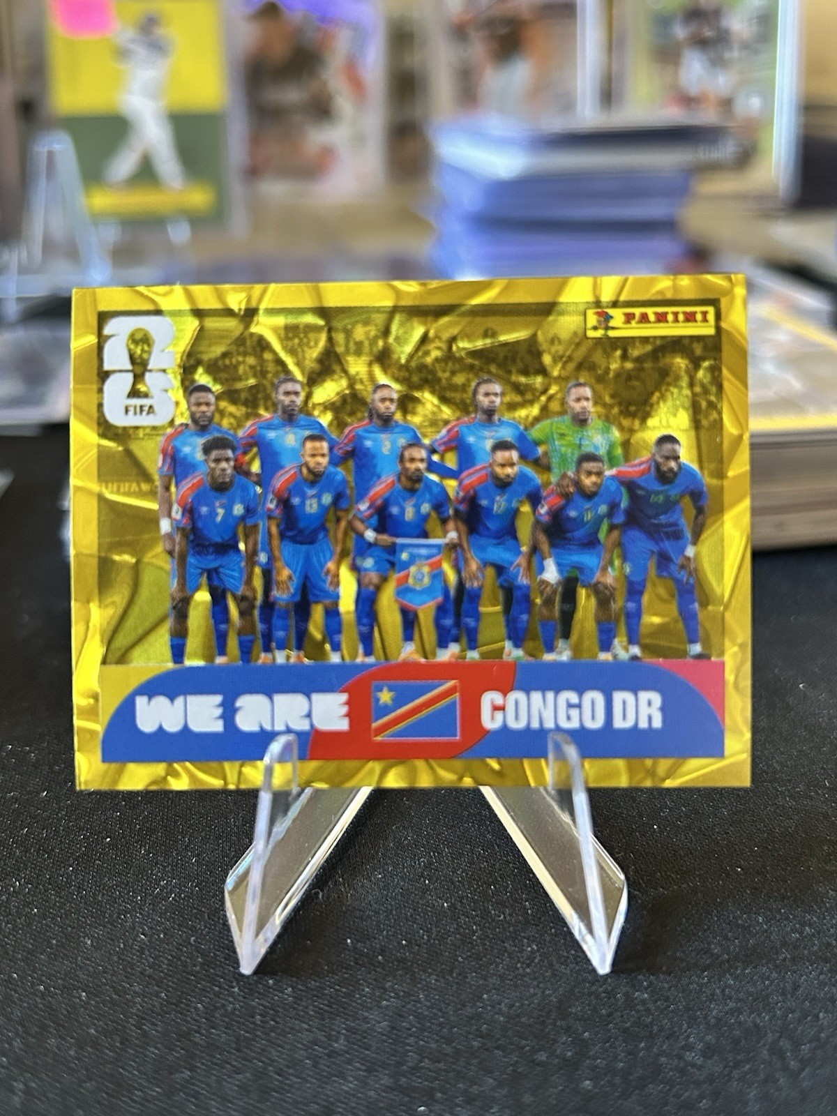 2026 Panini FIFA World Cup Sticker Gold Flood Crumple Team Photo #COD13 Congo DR