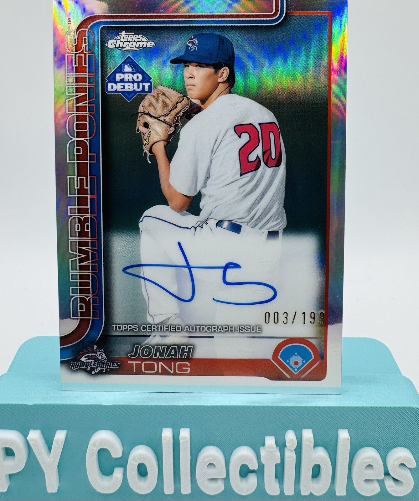 2025 Topps Pro Debut – Chrome Jonah Tong Refractor #PDC-183 Autographs Mets /199