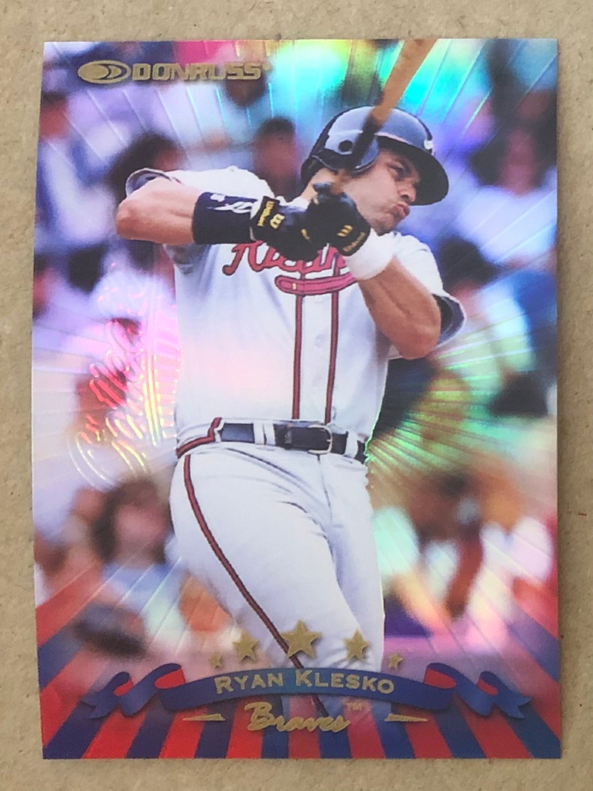 1998 Donruss Prized Collections – Donruss – Ryan Klesko – #98 – Braves – NrMt-Mt