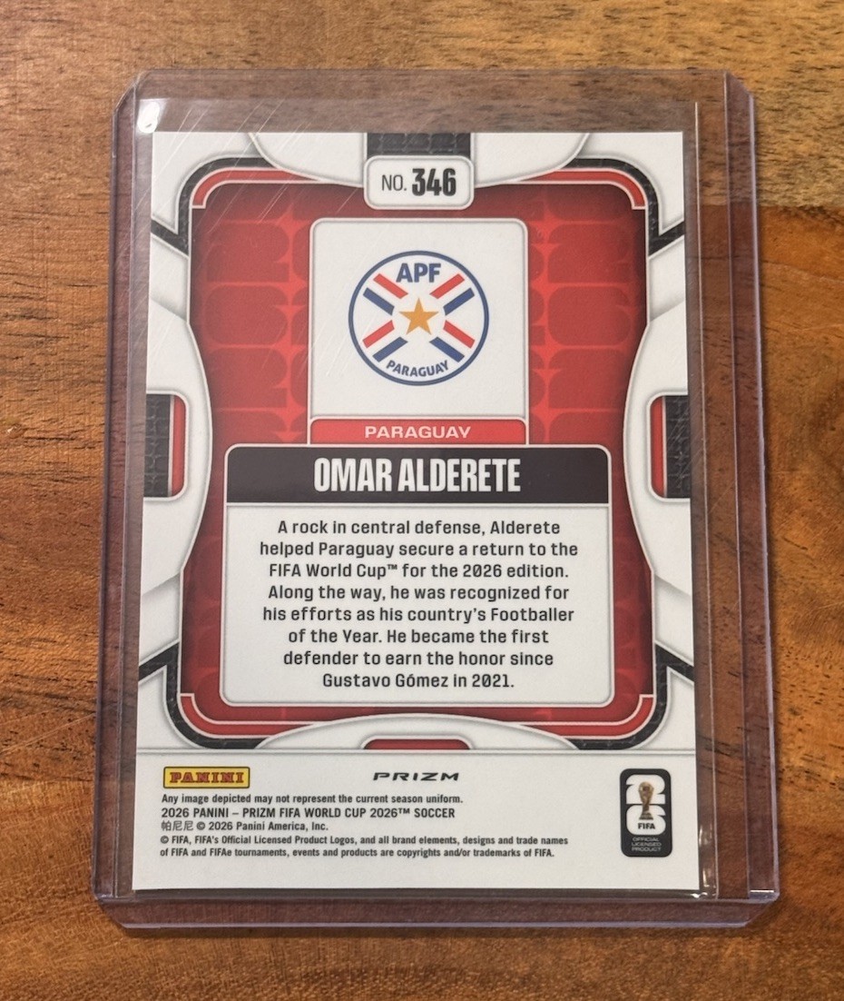 2026 Panini Prizm FIFA World Cup Omar Alderete Wave Prizm #346 Paraguay