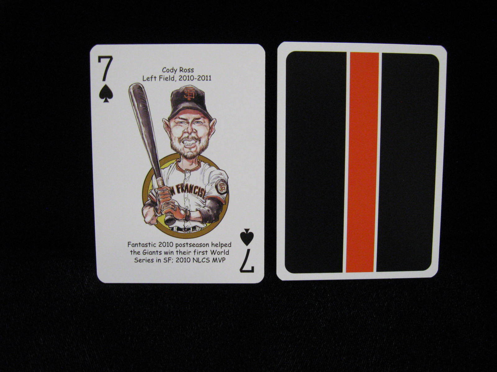 Cody Ross San Francisco Giants 7 of Spades Playing Card
