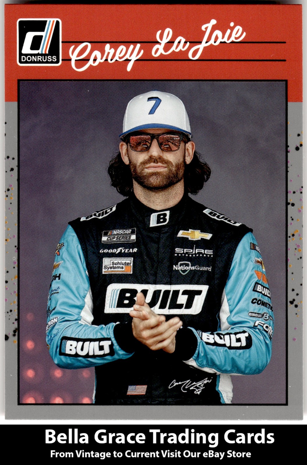 2023 Donruss Racing Corey LaJoie #154 Spire Motorsports Silver NASCAR