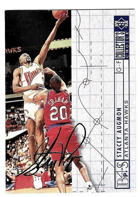1994-95 Collector’s Choice FRENCH Gold Signature Basketball Stacey Augmon #372